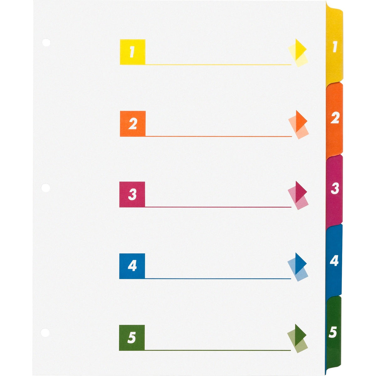 Business Source Color-coded Table of Contents/Tabs Index Dividers (BSN21908)