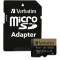 Verbatim PRO Plus 64 GB Class 10/UHS-I (U3) microSDXC - 1 Pack (VER70002)