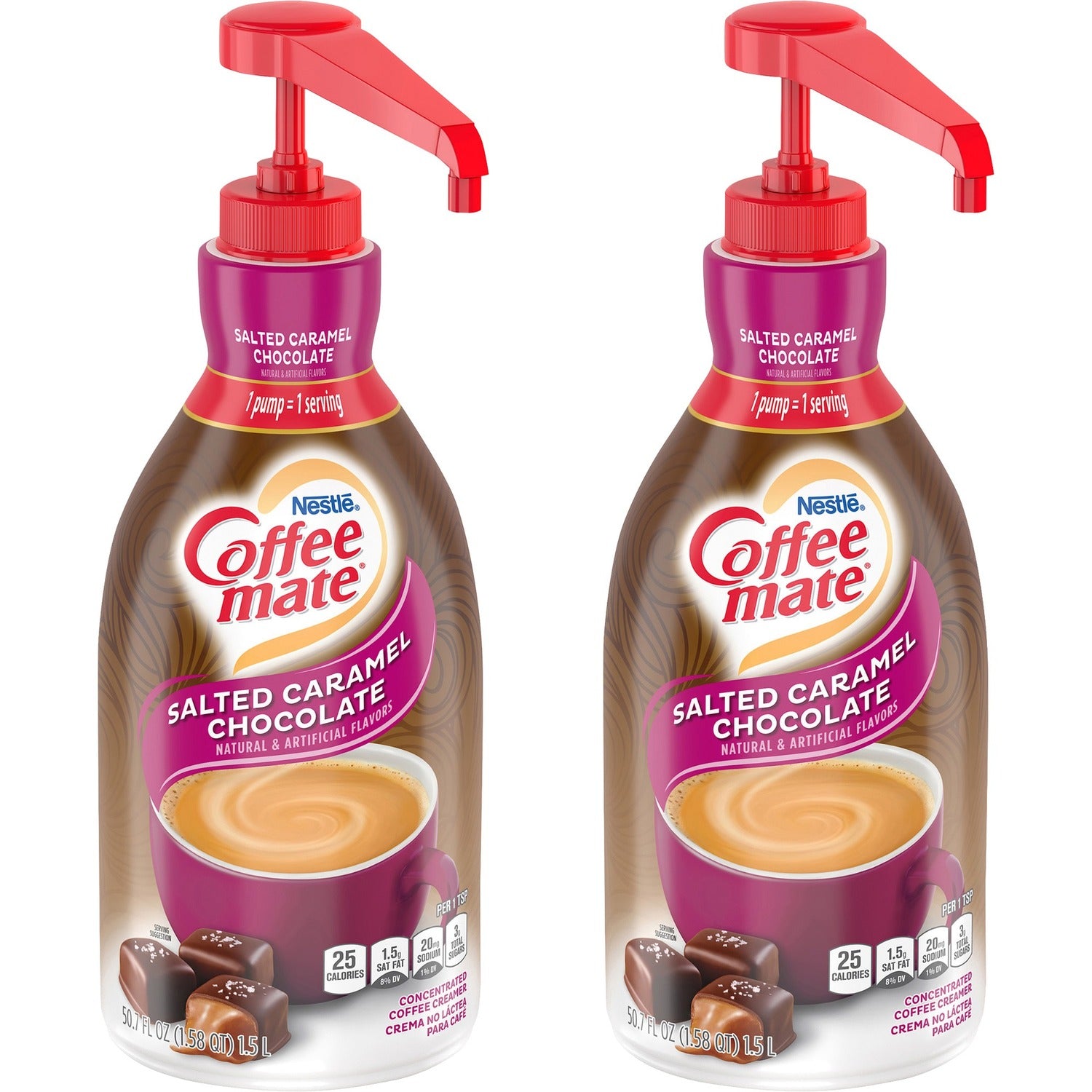 Coffee-mate Coffee-mate Salted Caramel Chocolate Liquid Coffee Creamer Pump Bottle (NES79976CT)