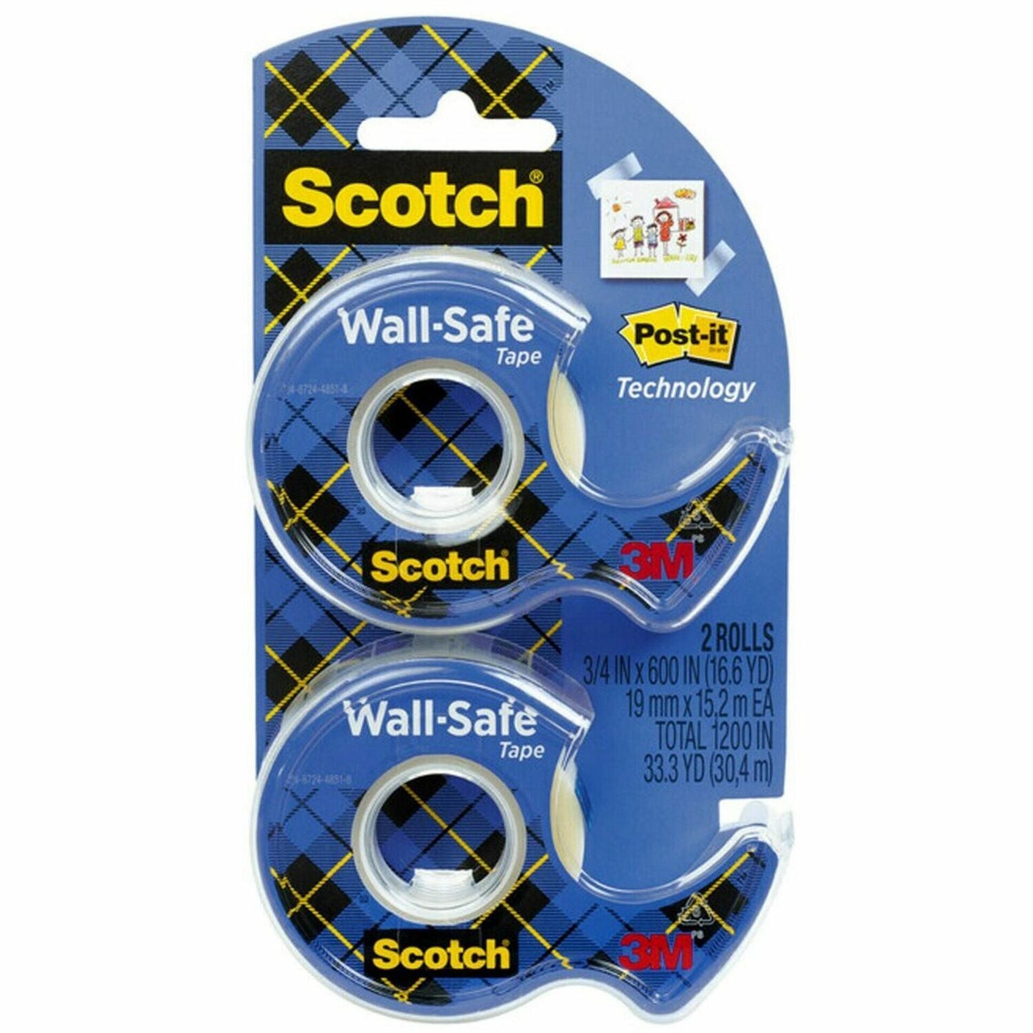 Scotch Wall-Safe Tape (MMM183DM2)