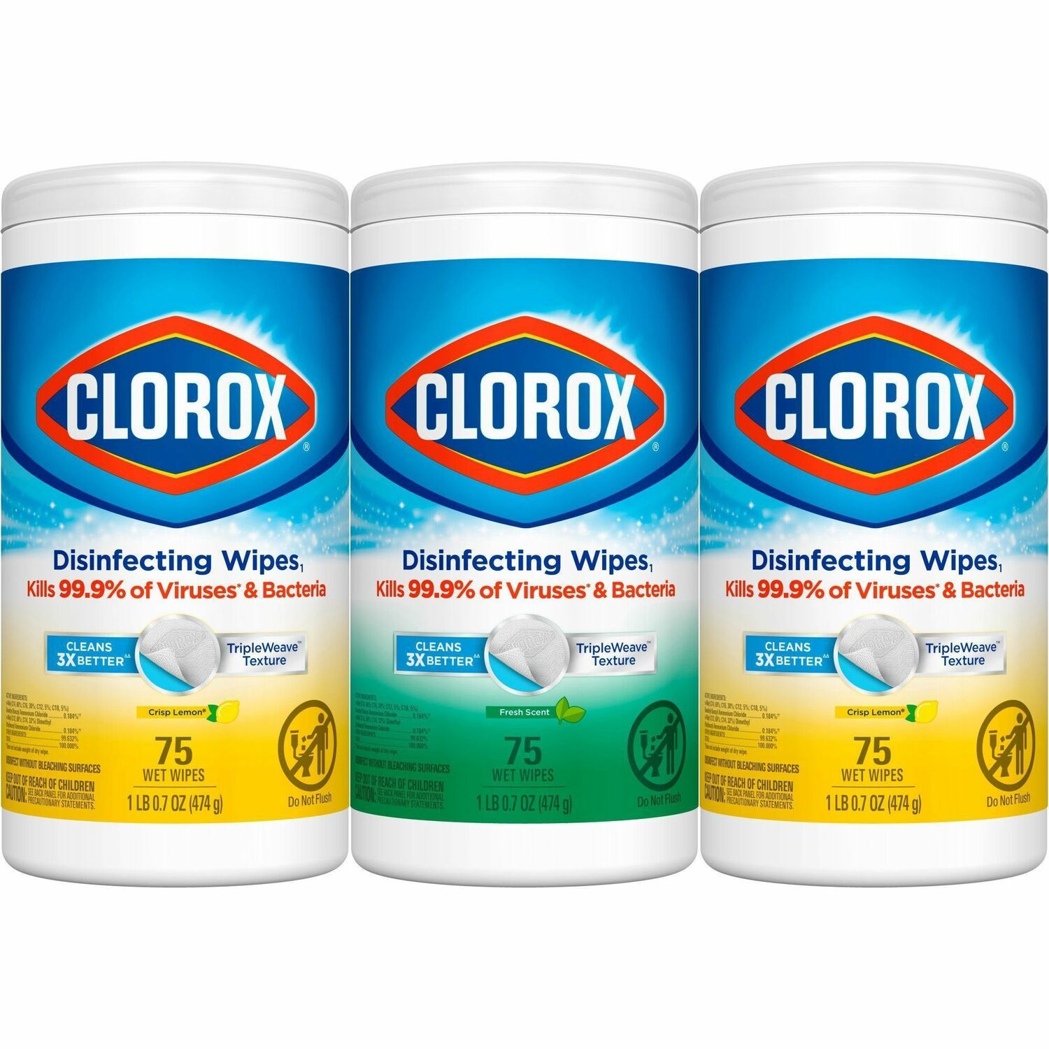 Clorox Disinfecting Bleach Free Cleaning Wipes Value Pack (CLO30208)