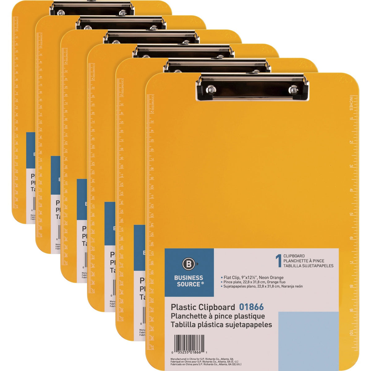 Business Source Flat Clip Clipboard (BSN01866BD)