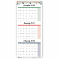 Blueline 3-Month Colorful Wall Calendar (REDC171129)
