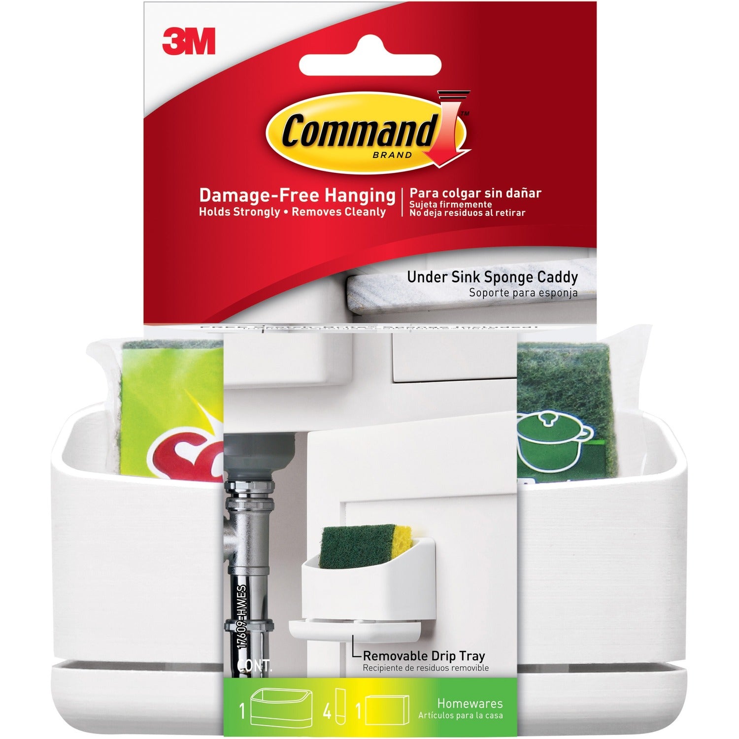 Command Under Sink Sponge Caddy (MMM17609HWESCT)