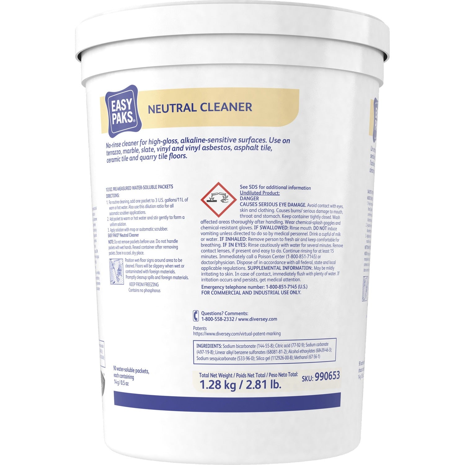 Diversey EasyPaks Neutral Cleaner (DVO990653EA)