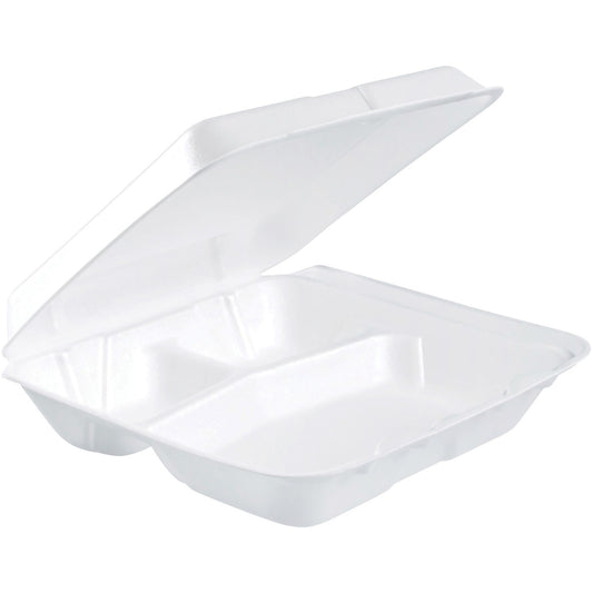 Dart Insulated Foam 3-compartment Containers (DCC80HT3R)