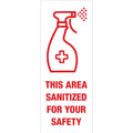 Avery Surface Safe THIS AREA SANITIZED Decals (AVE83080)