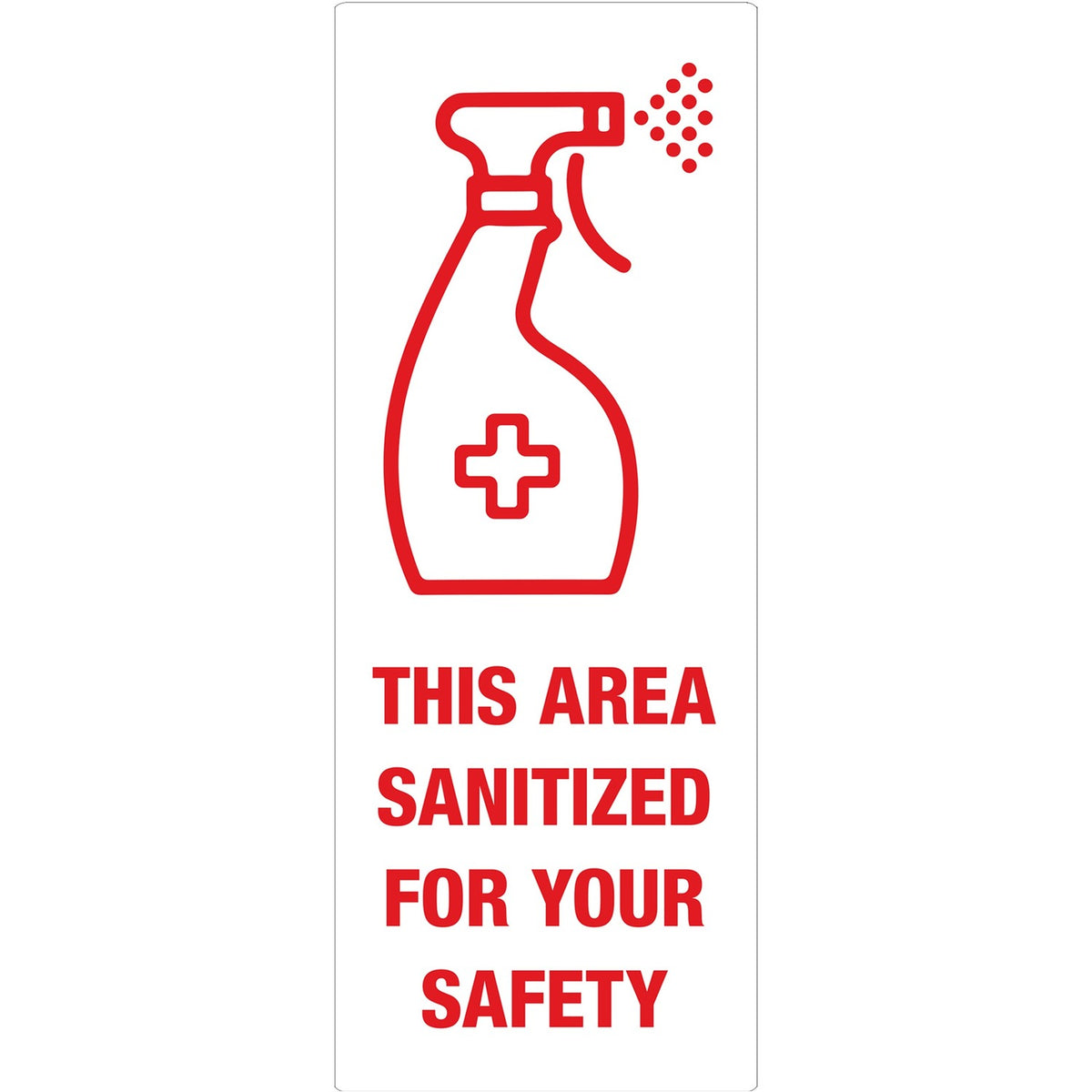 Avery Surface Safe THIS AREA SANITIZED Decals (AVE83080)