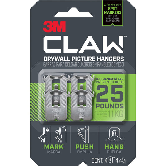 3M CLAW Drywall Picture Hanger (MMM3PH25M4ES)
