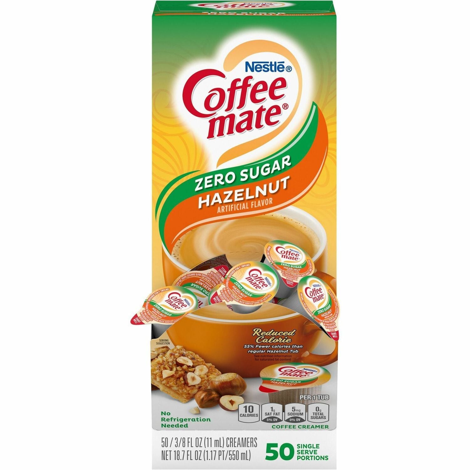 Coffee-mate Coffee-mate Zero-Sugar Hazelnut Flavored Liquid Creamer Singles (NES98468BX)