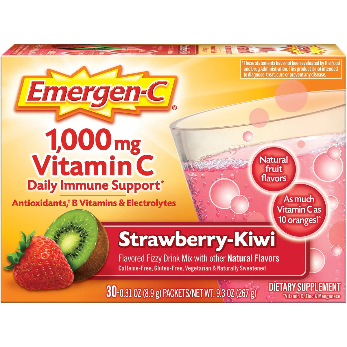Emergen-C Strawberry-Kiwi Vitamin C Drink Mix (GKC30319)