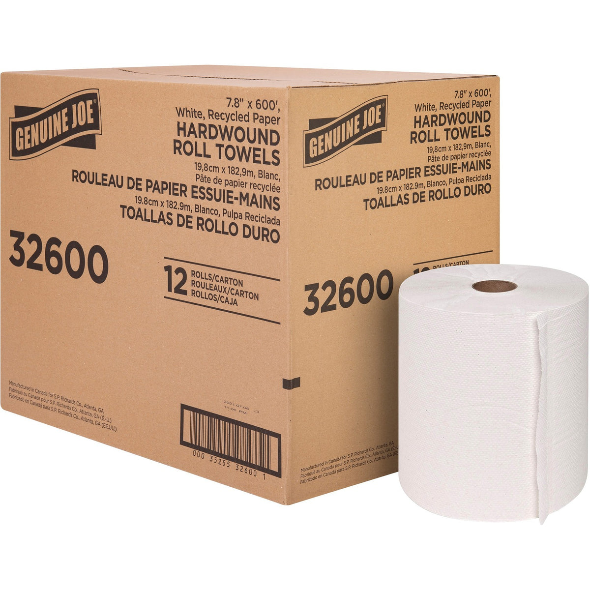 Genuine Joe Hardwound Roll Paper Towels (GJO32600)