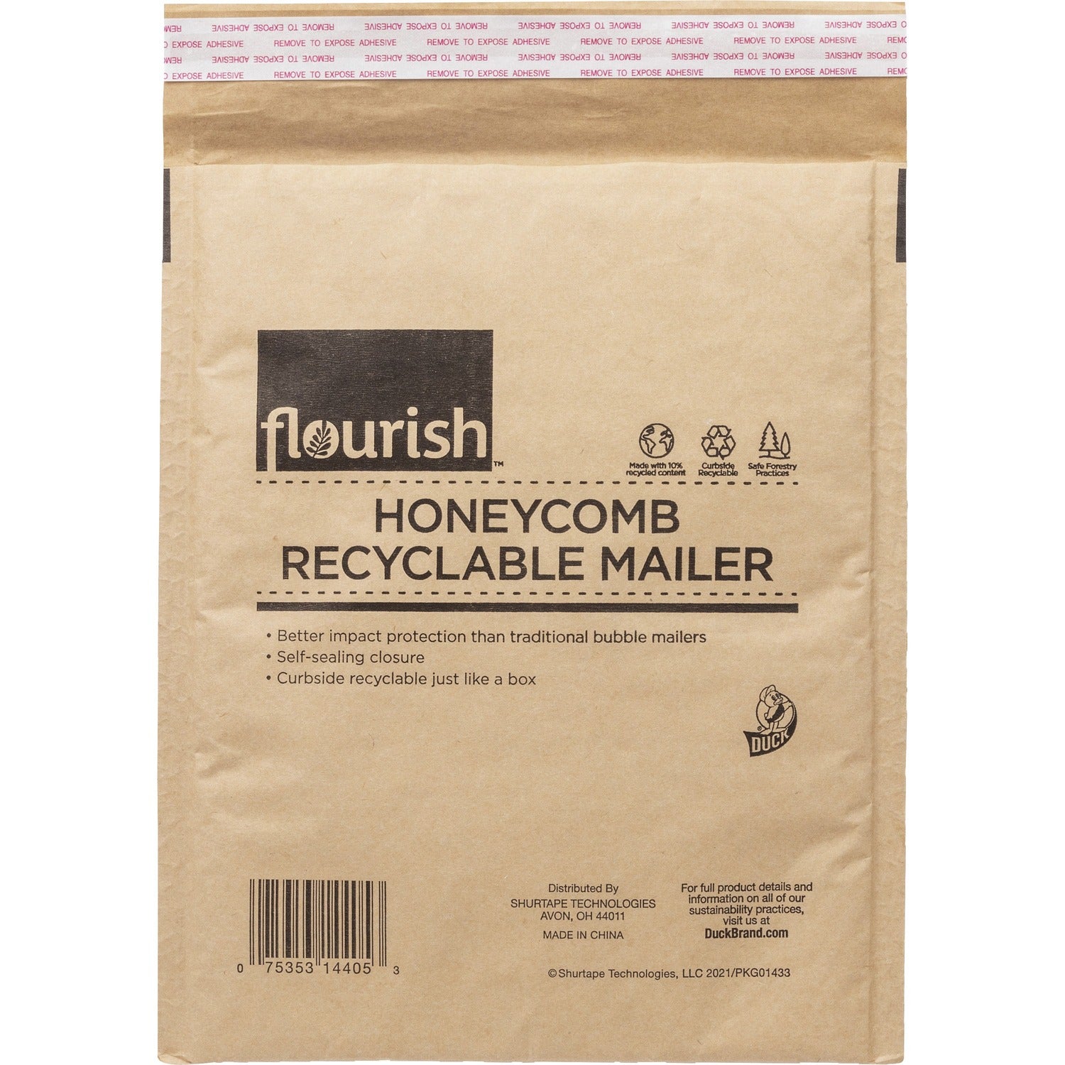Duck Flourish Honeycomb Recyclable Mailers (DUC287432)