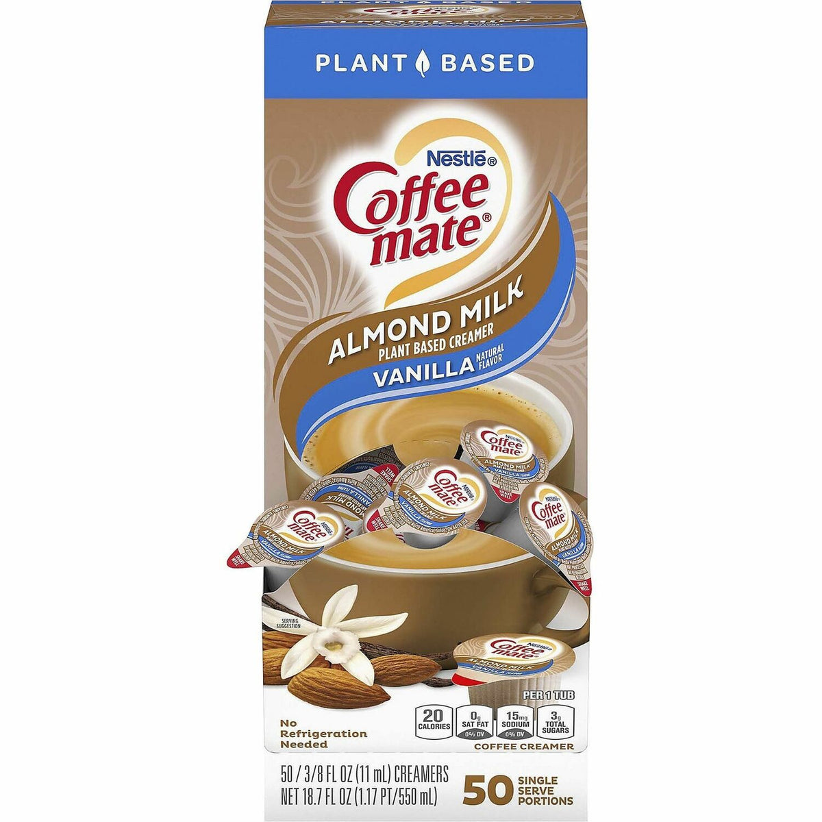 Coffee-mate Coffee-mate Almond Milk Vanilla Liquid Creamer Singles (NES42258)