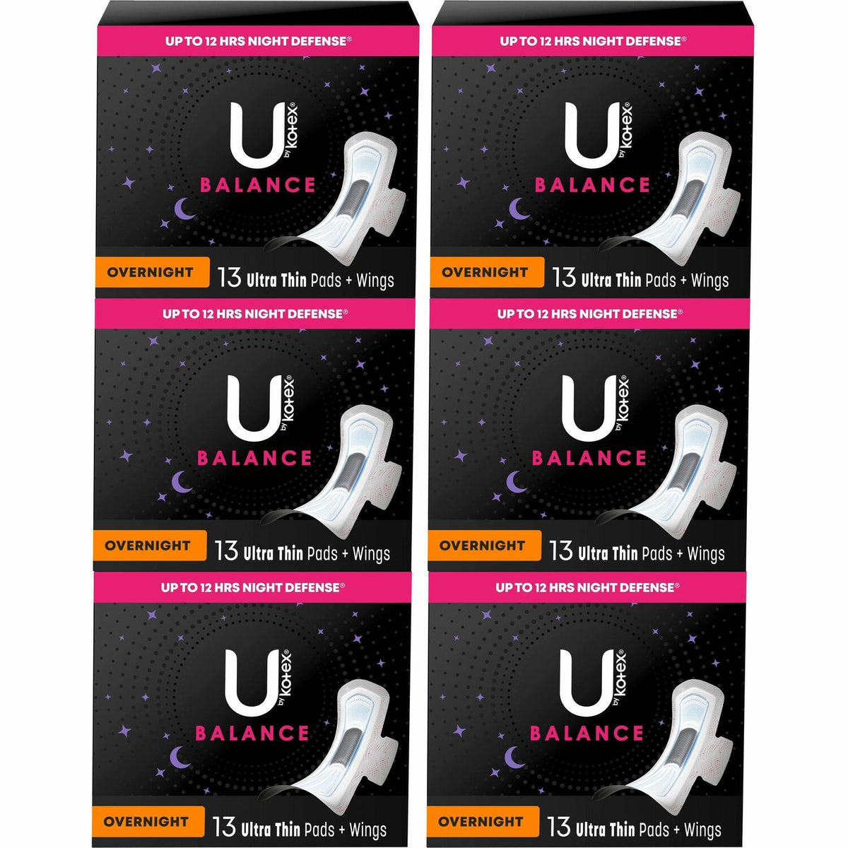 U by Kotex Ultra Thin Overnight Pads (KCC54912CT)