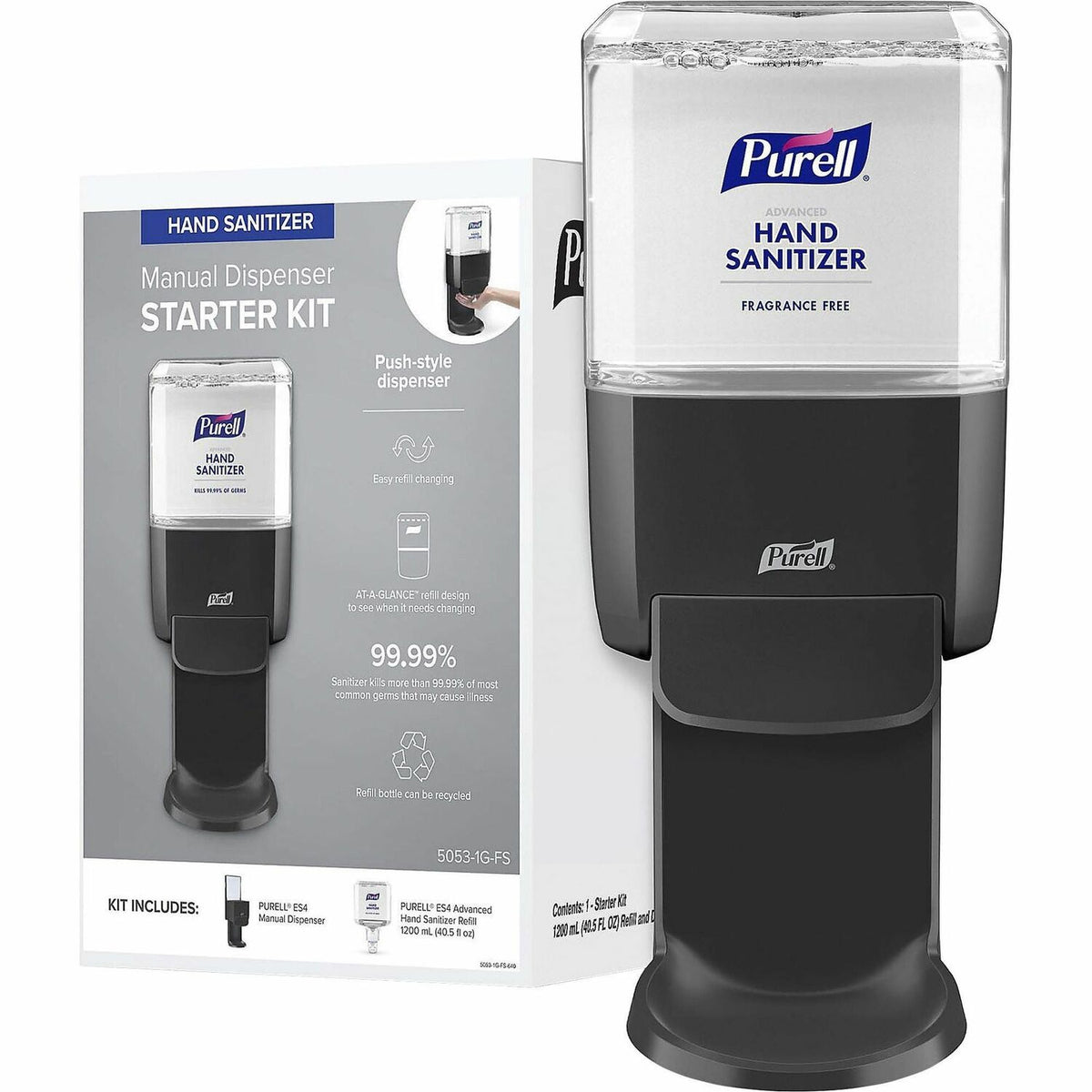 GOJO ES4 Push Hand Sanitizer Dispenser Starter Kit (GOJ50531GFS)