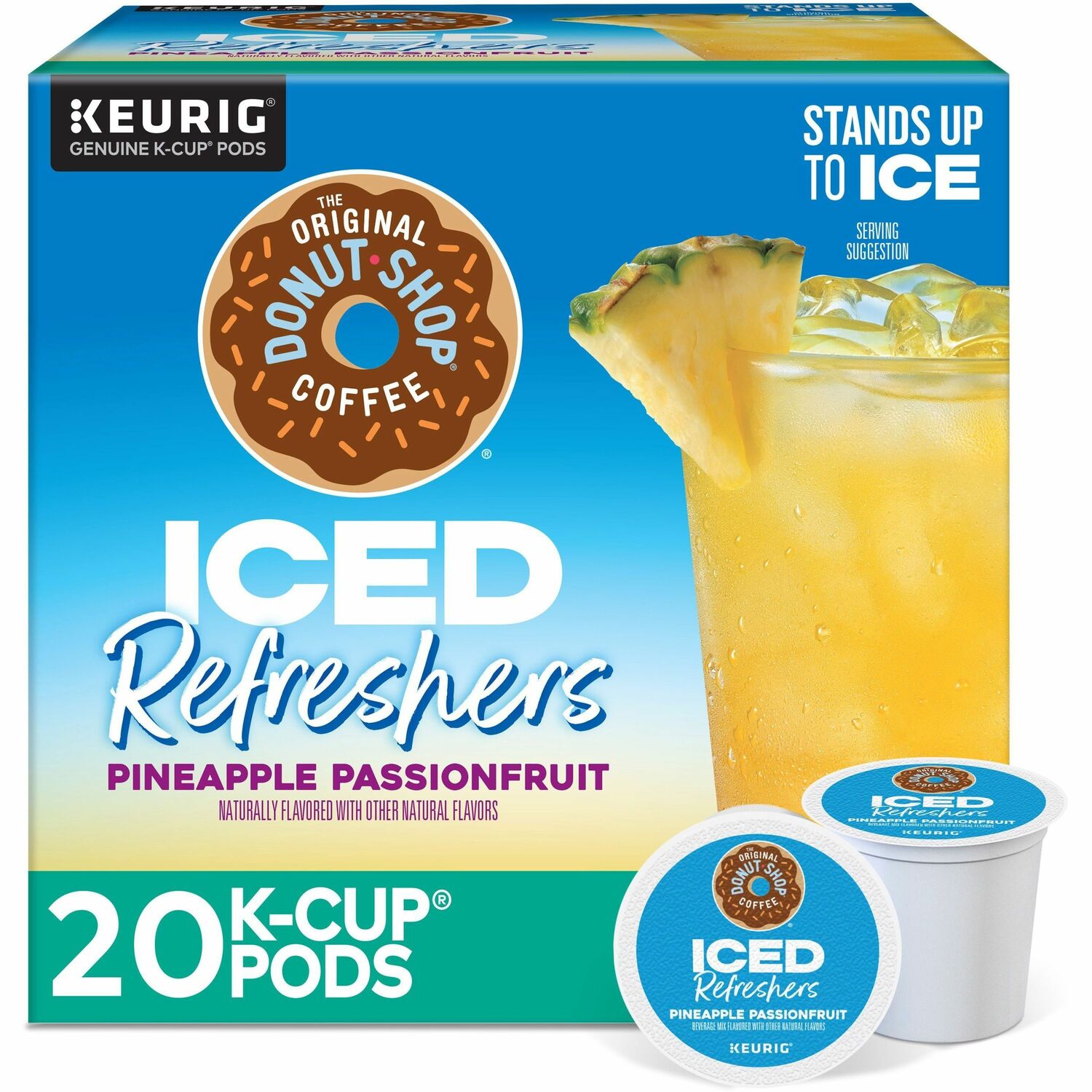 The Original Donut Shop ICED Refreshers K-Cup Pods, Passion Fruit, 20/Box (GMT0236)