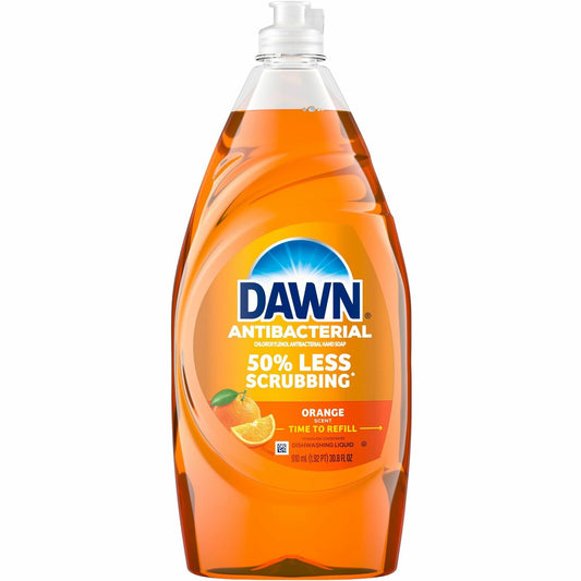 Dawn Ultra Antibacterial Dishwashing Liquid, Orange Scent, 30.8 oz Bottle, 8/Carton (17121)