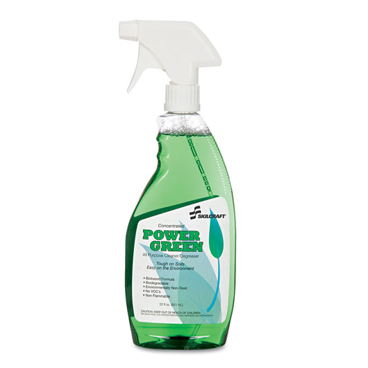 AbilityOne 7930013738849, SKILCRAFT Power Green Cleaner/Degreaser, 22 oz Spray Bottle, 12/Box