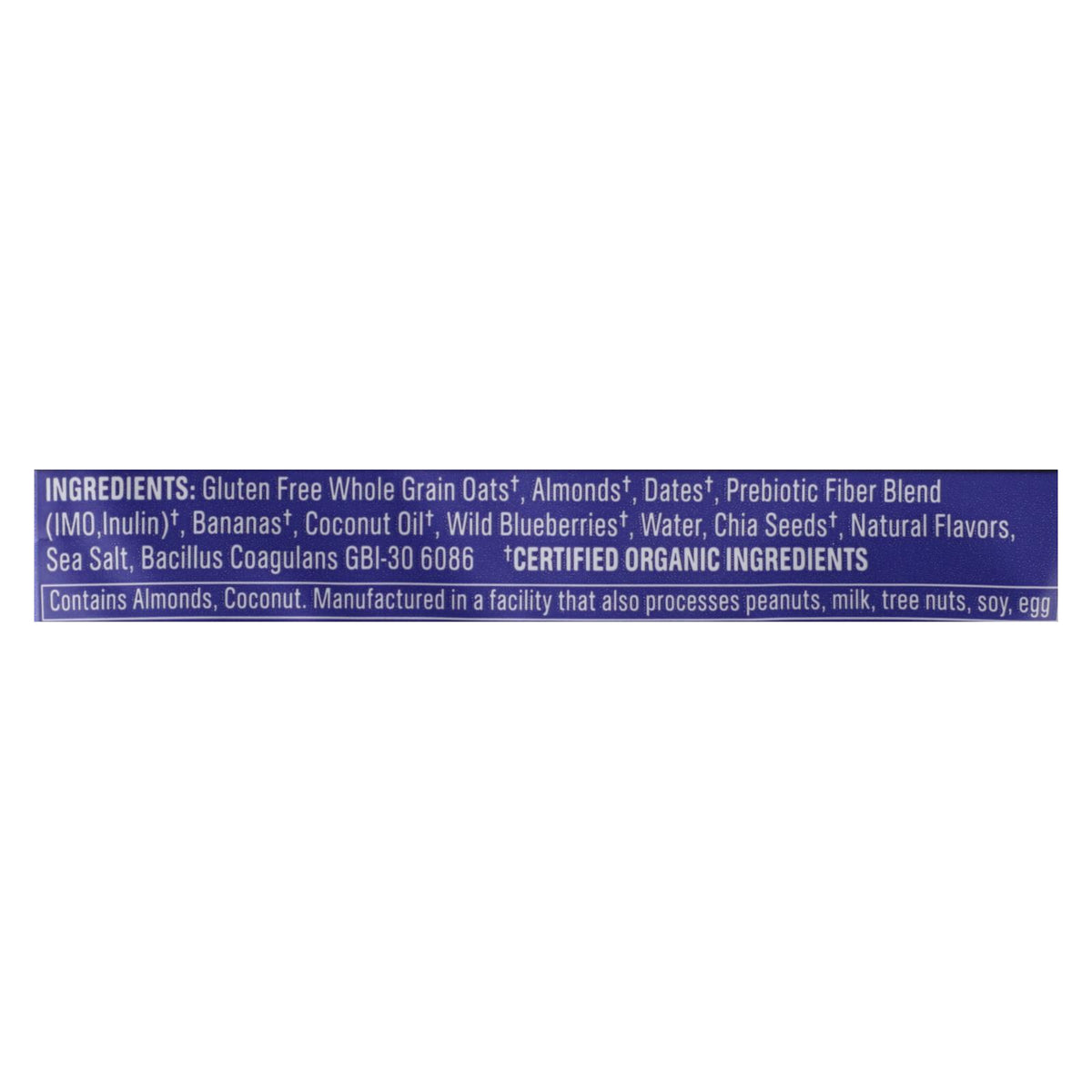 Core Foods - Bar Probiotic Blubry - Case Of 8 - 2 Oz