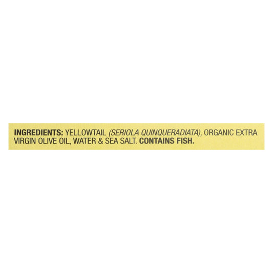 Wild Planet Wild Yellow Tail Fillets In Extra Virgin Olive Oil - Case Of 12 - 4.375 Oz.