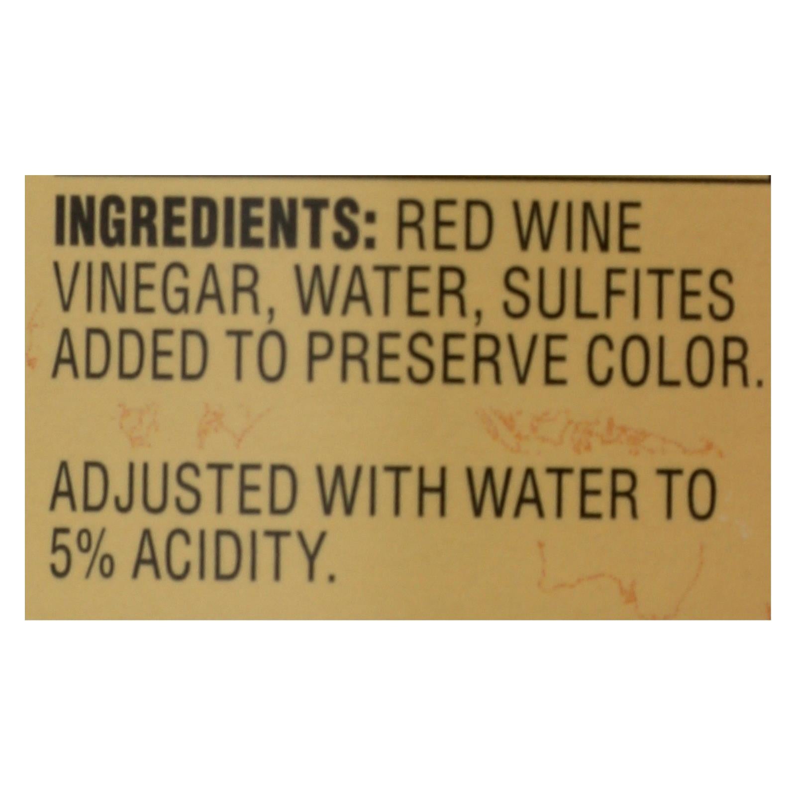 Reese Vinegar - Red Wine - Case Of 6 - 12.7 Fl Oz