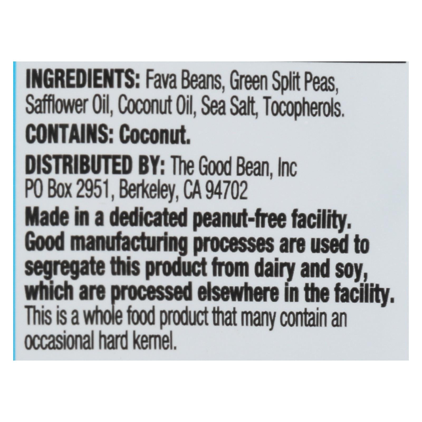 The Good Bean Fava/peas - Sea Salt - Case Of 6 - 6 Oz