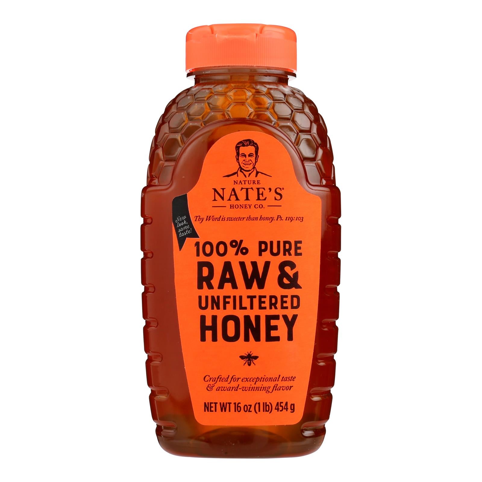 Nature Nate's Raw & Unfiltered Honey - Case Of 6 - 16 Oz