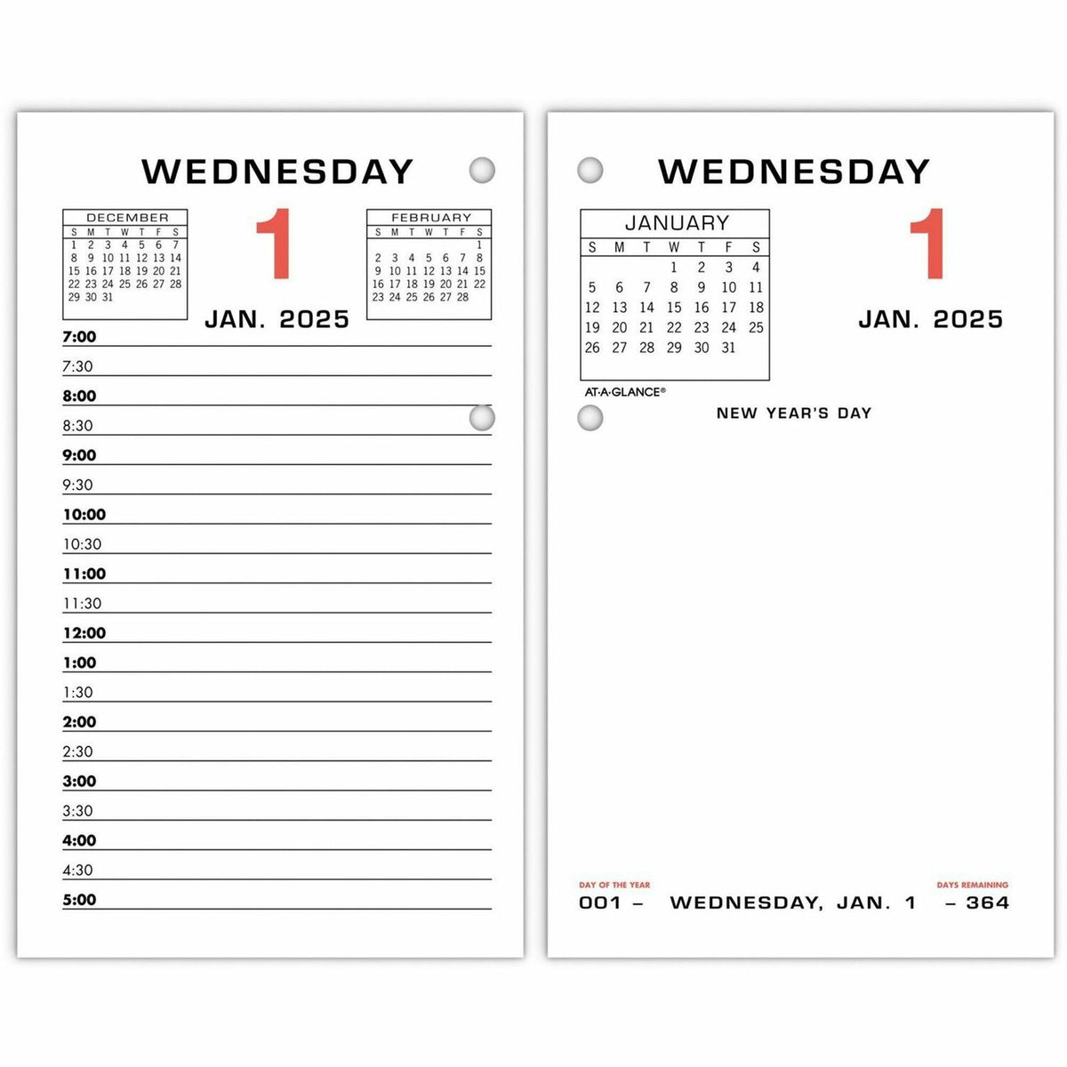 AT-A-GLANCE Loose-Leaf Desk Calendar Refill (AAGE01750)