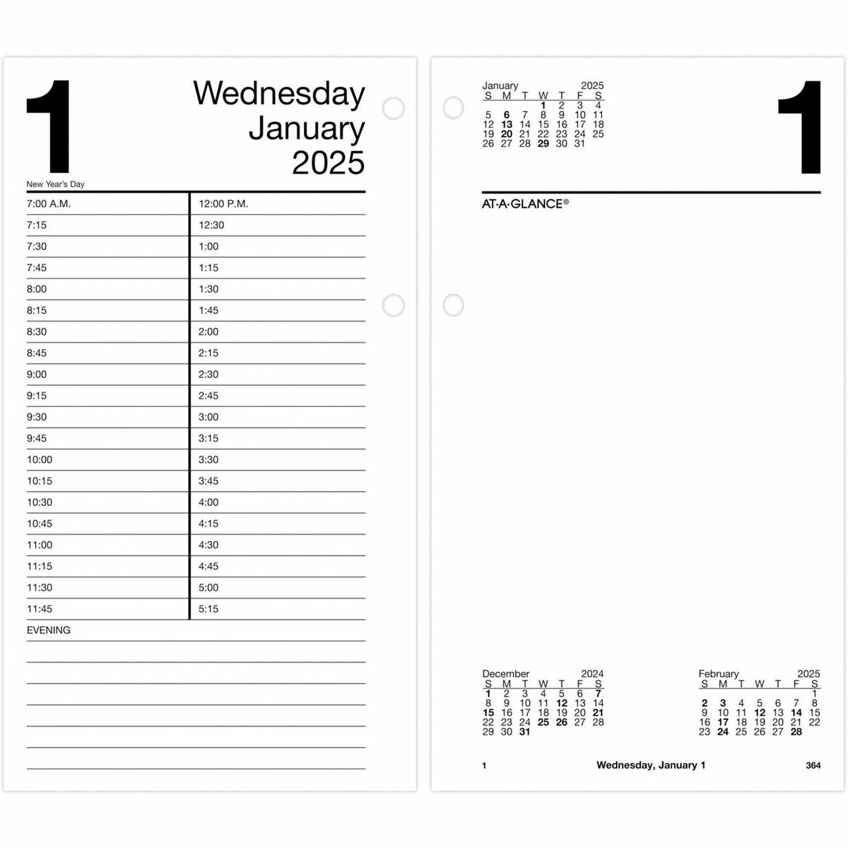 AT-A-GLANCE Loose-Leaf Desk Calendar Refill (AAGE21050)