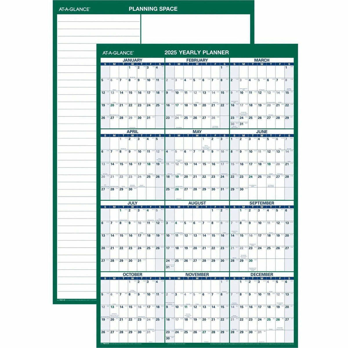 AT-A-GLANCE Vertical Reversible Erasable Wall Calendar (AAGPM21028)