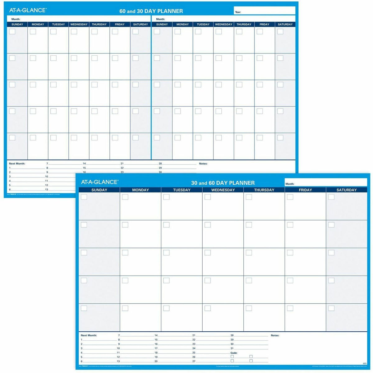 AT-A-GLANCE 30/60 Day Undated Horizontal Wall Planner (AAGPM33328)