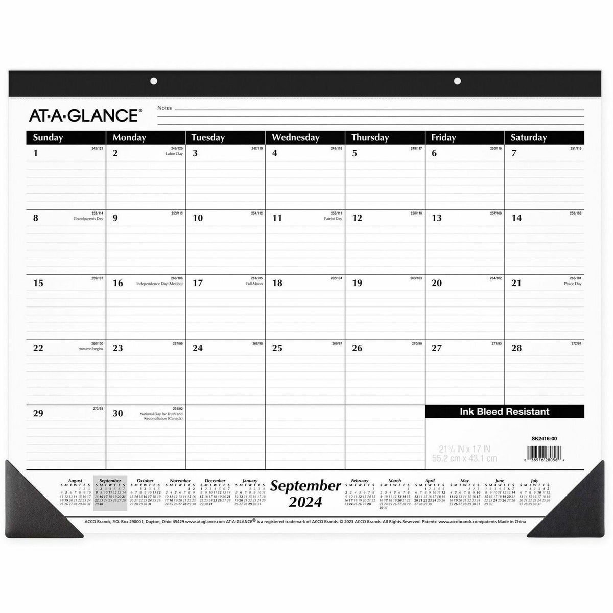 AT-A-GLANCE 16-Month Monthly Desk Pad (AAGSK241600)
