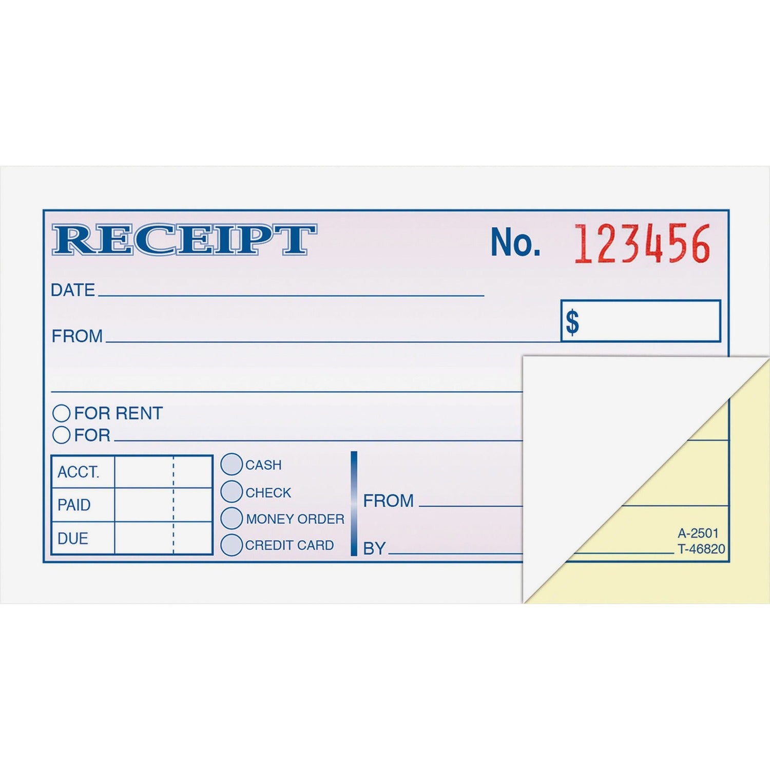 Adams Money/rent Receipt Books (ABFDC2501)