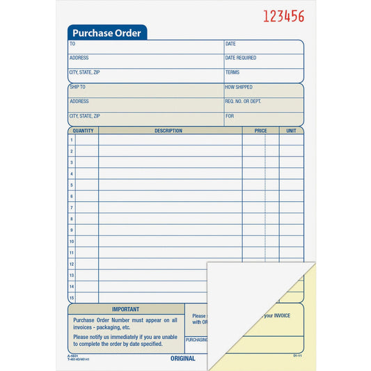 Adams Carbonless Purchase Order Statement (ABFDC5831)
