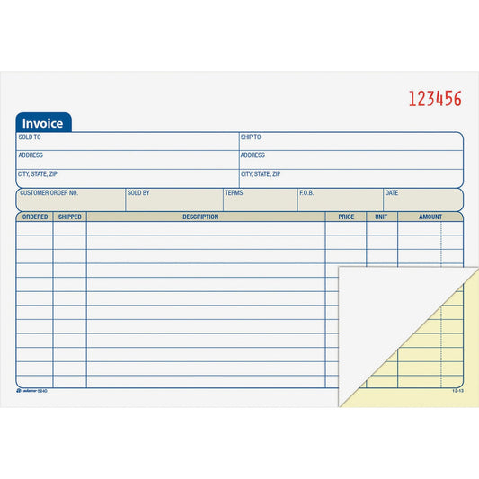 Adams Carbonless Invoice Book (ABFDC5840)