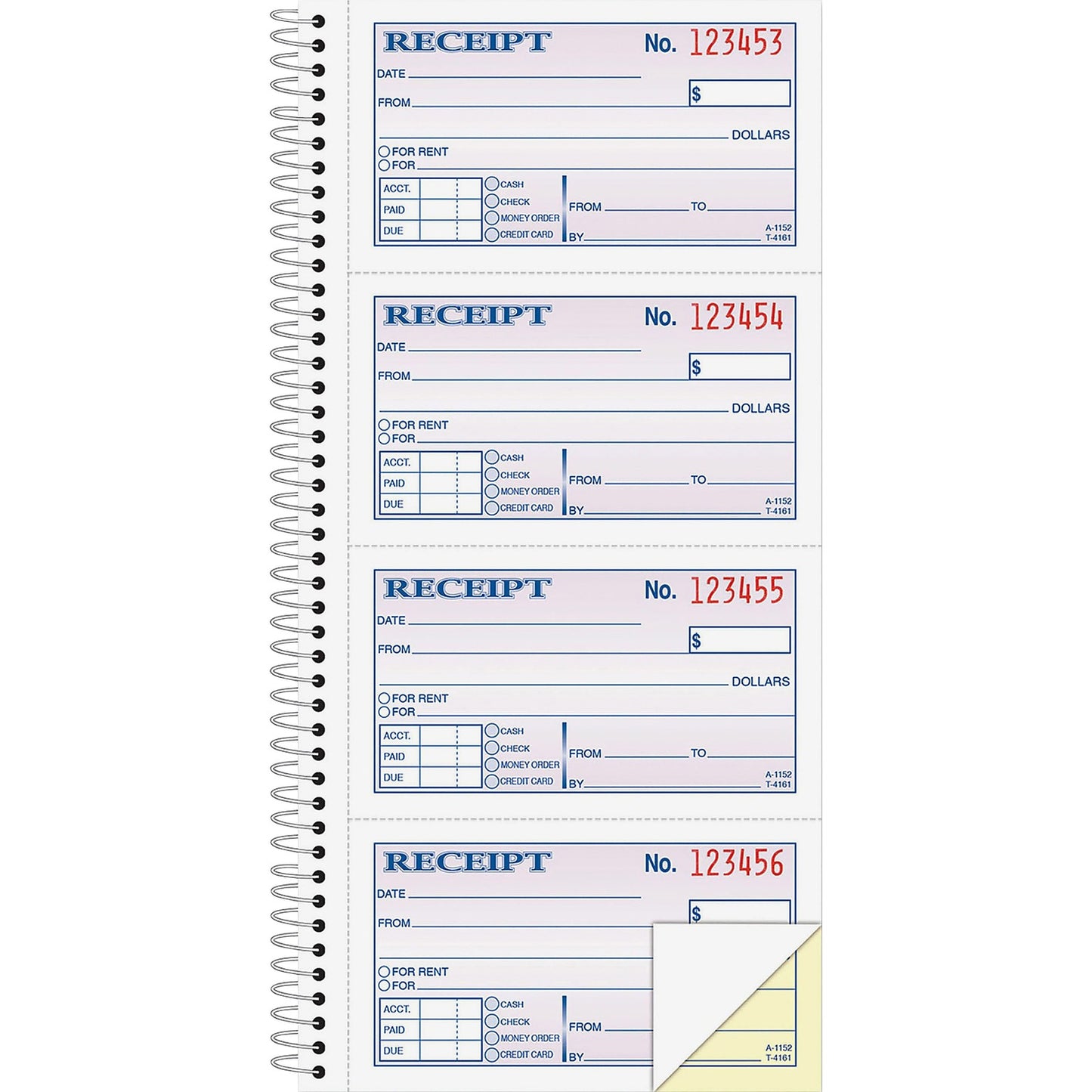 Adams Spiral 2-part Money/Rent Receipt Book (ABFSC1152)