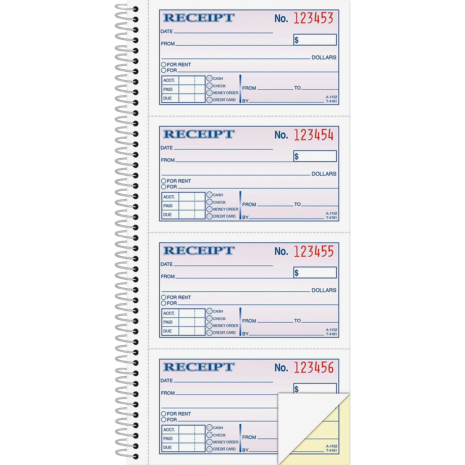 Adams Spiral 2-part Money/Rent Receipt Book (ABFSC1152)