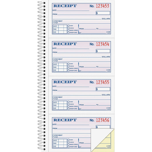 Adams Spiral 2-part Money/Rent Receipt Book (ABFSC1152)