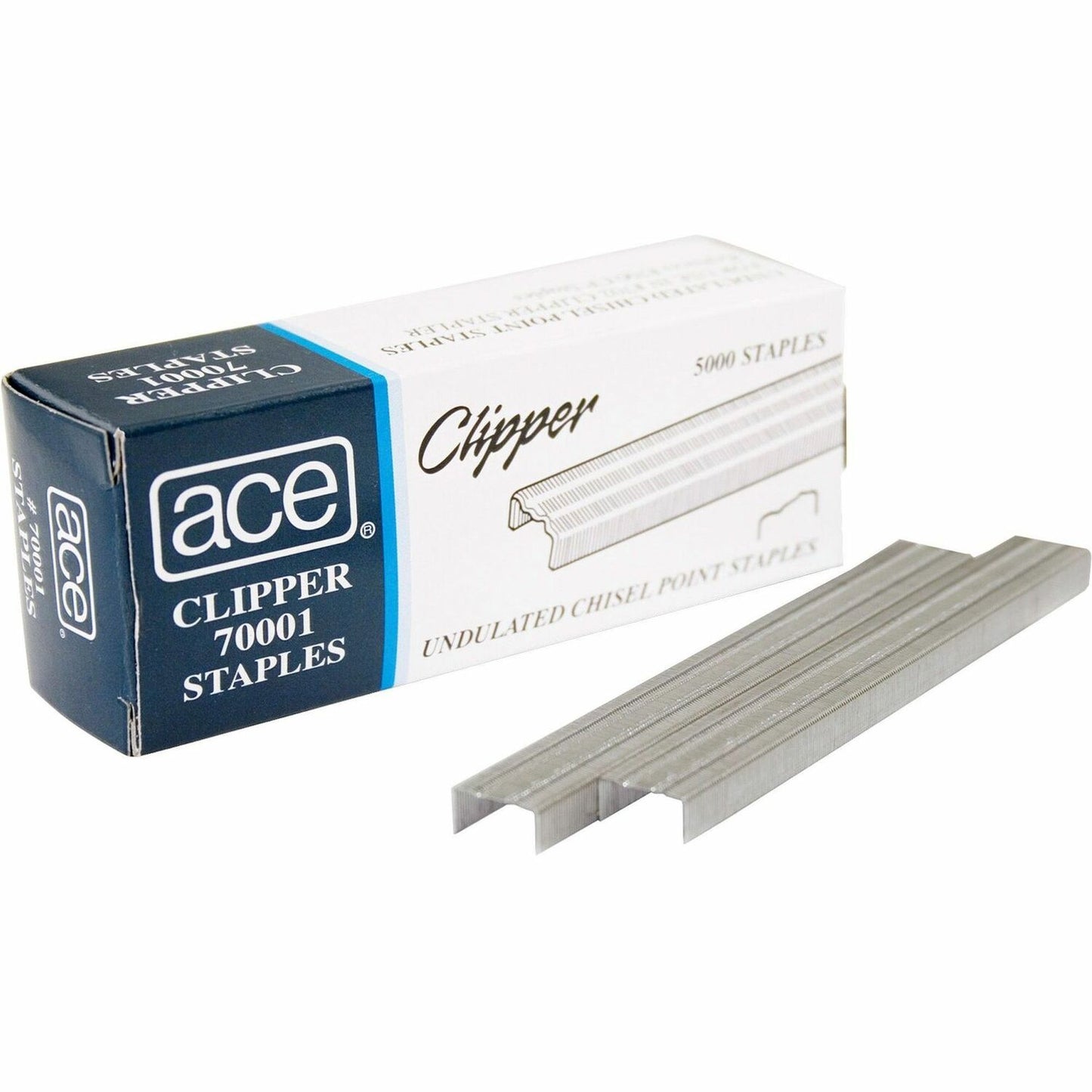 Advantus Ace Undulated Clipper Staples (ACE70001)
