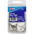 Avery 1-1/4" Metal Rim Key Tags, Split Ring, White, 50 Tags (AVE11025)