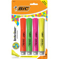 BIC Brite Liner Grip XL Highlighters, Assorted, 4 Pack (BICBLMGP41ASST)