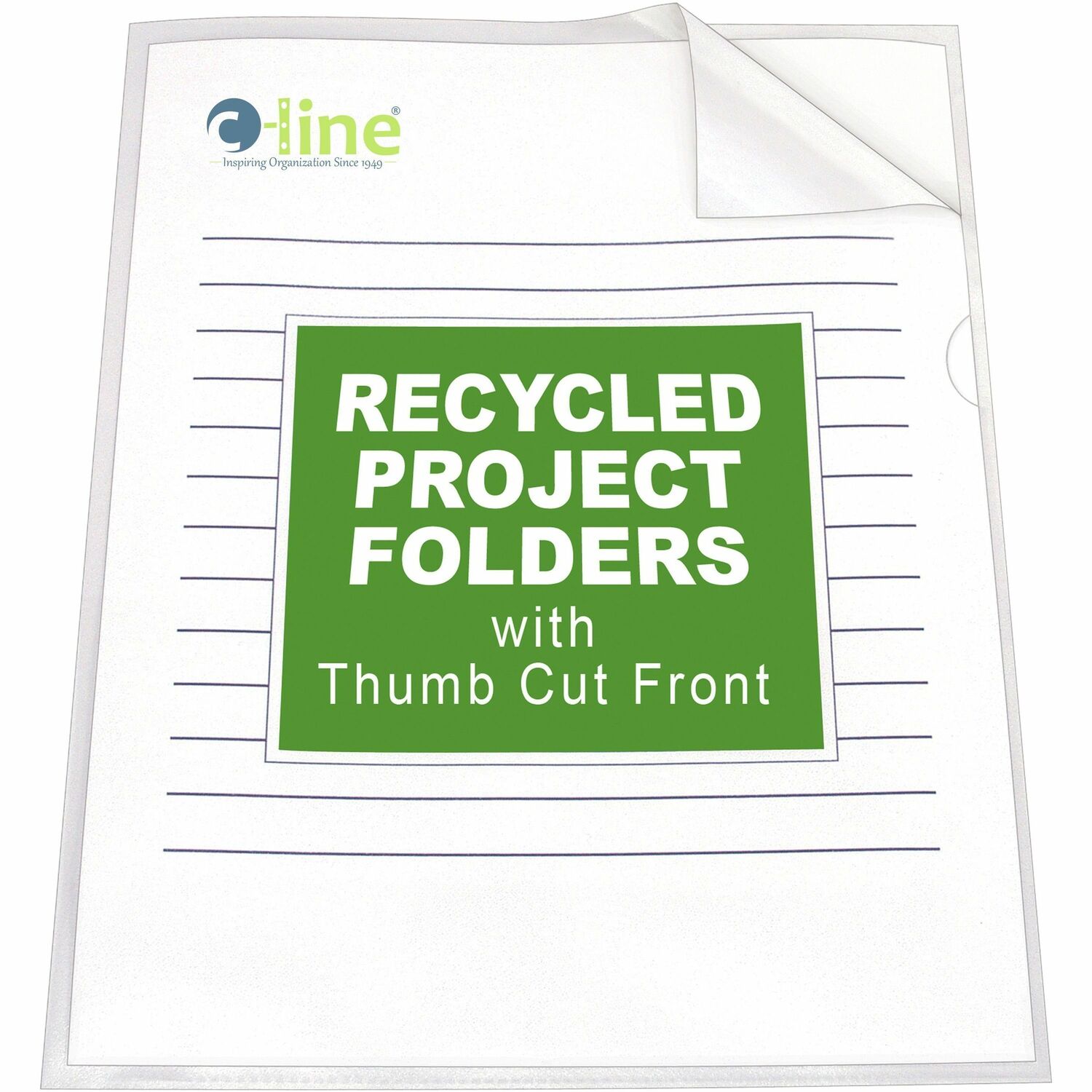 C-Line Recycled Poly Project Folders (CLI62127)