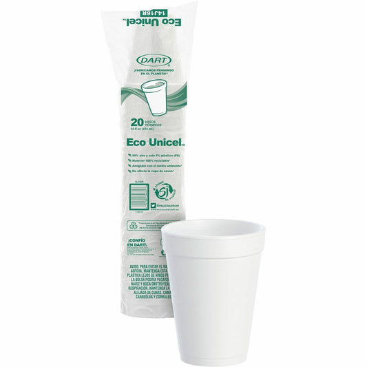 Dart 14 oz Squat Insulated Foam Cups (DCC14J16)