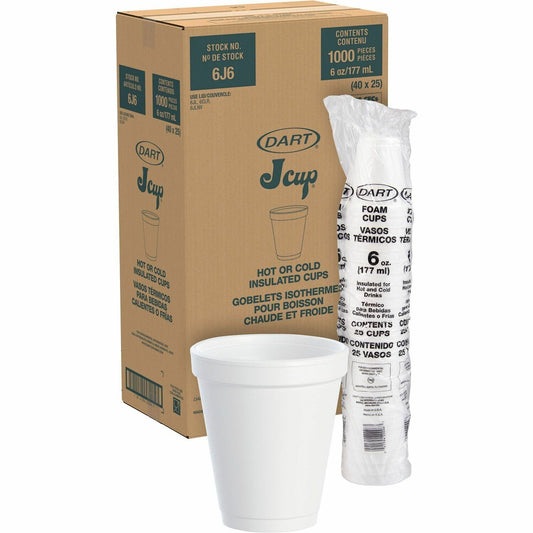 Dart 6 oz Insulated Foam Cups (DCC6J6)
