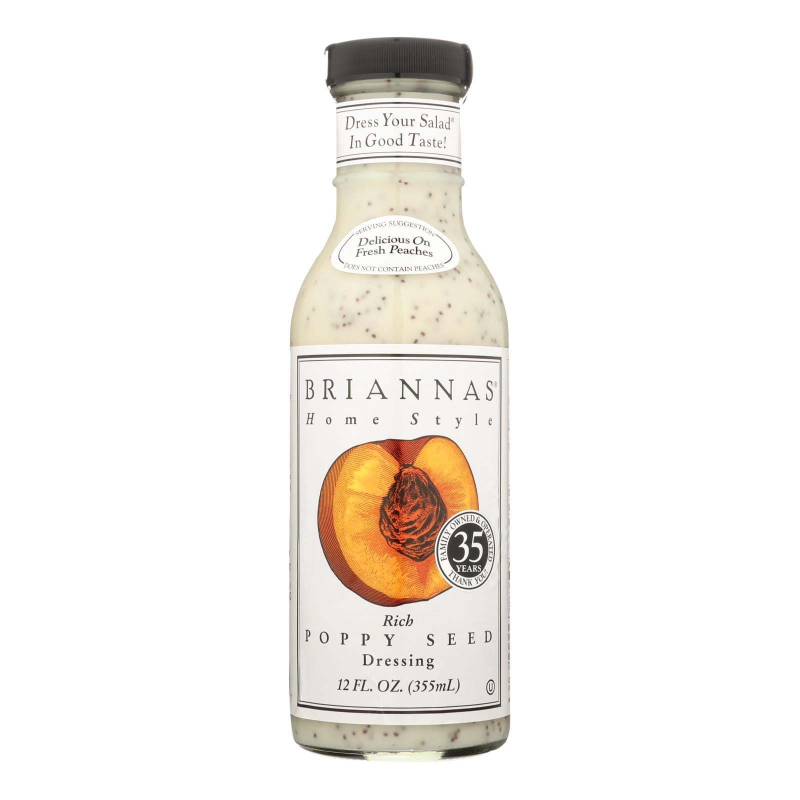 Brianna's - Salad Dressing - Poppy Seed - Case Of 6 - 12 Fl Oz.