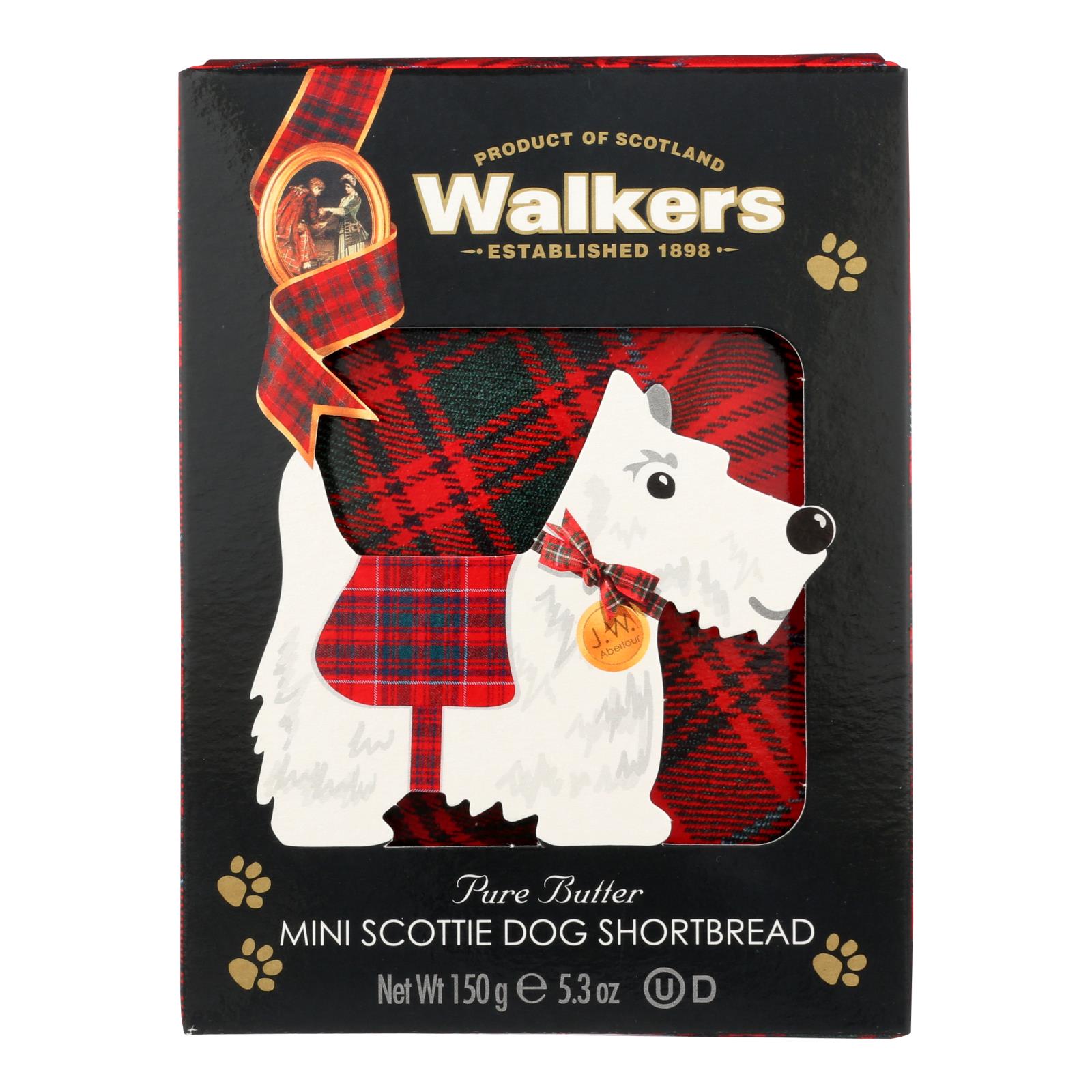 Walkers Mini Scottie Dog Shortbread - Case Of 10 - 5.3 Oz