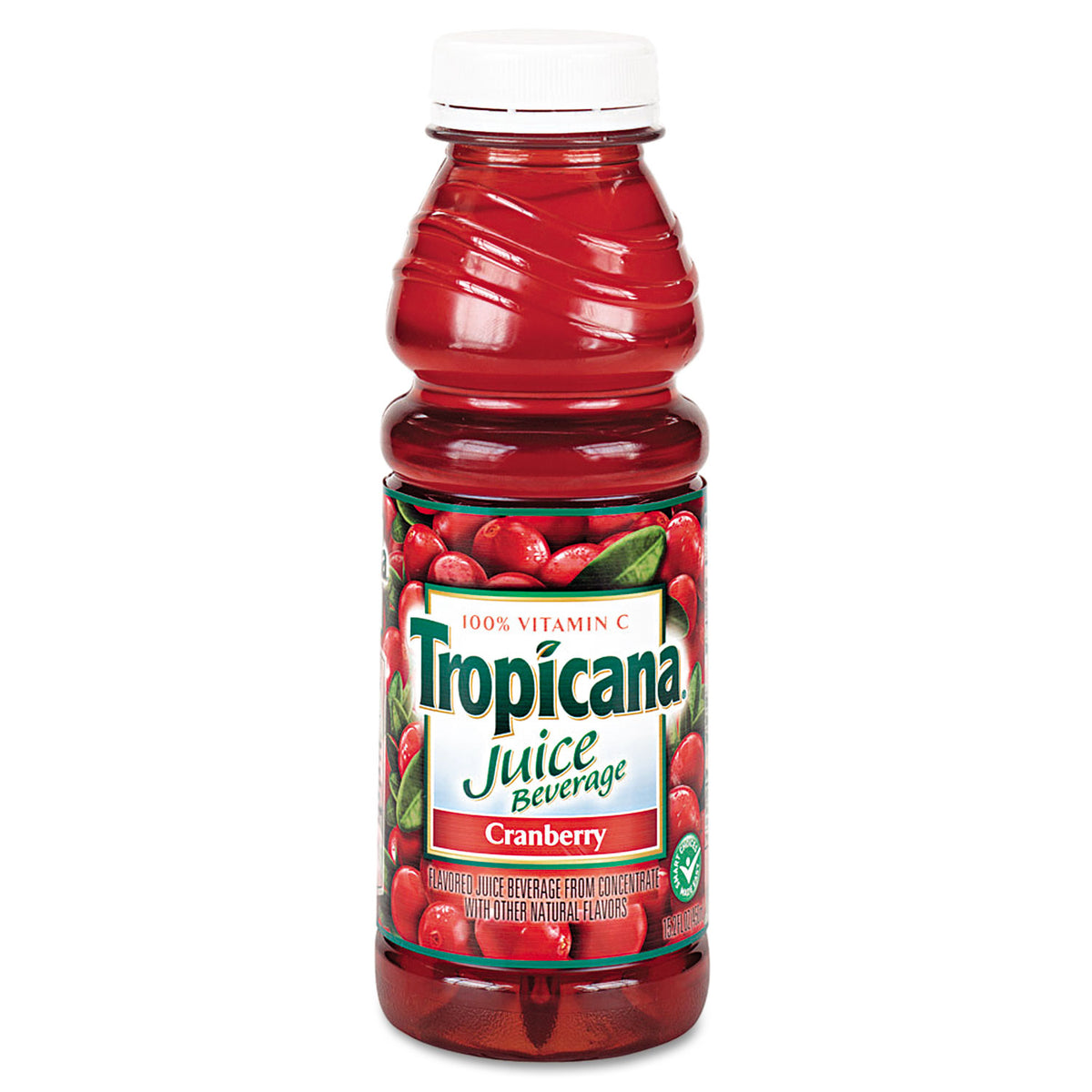 Tropicana Juice Beverage, Cranberry, 15.2oz Bottle, 12/Carton (QKR00864)