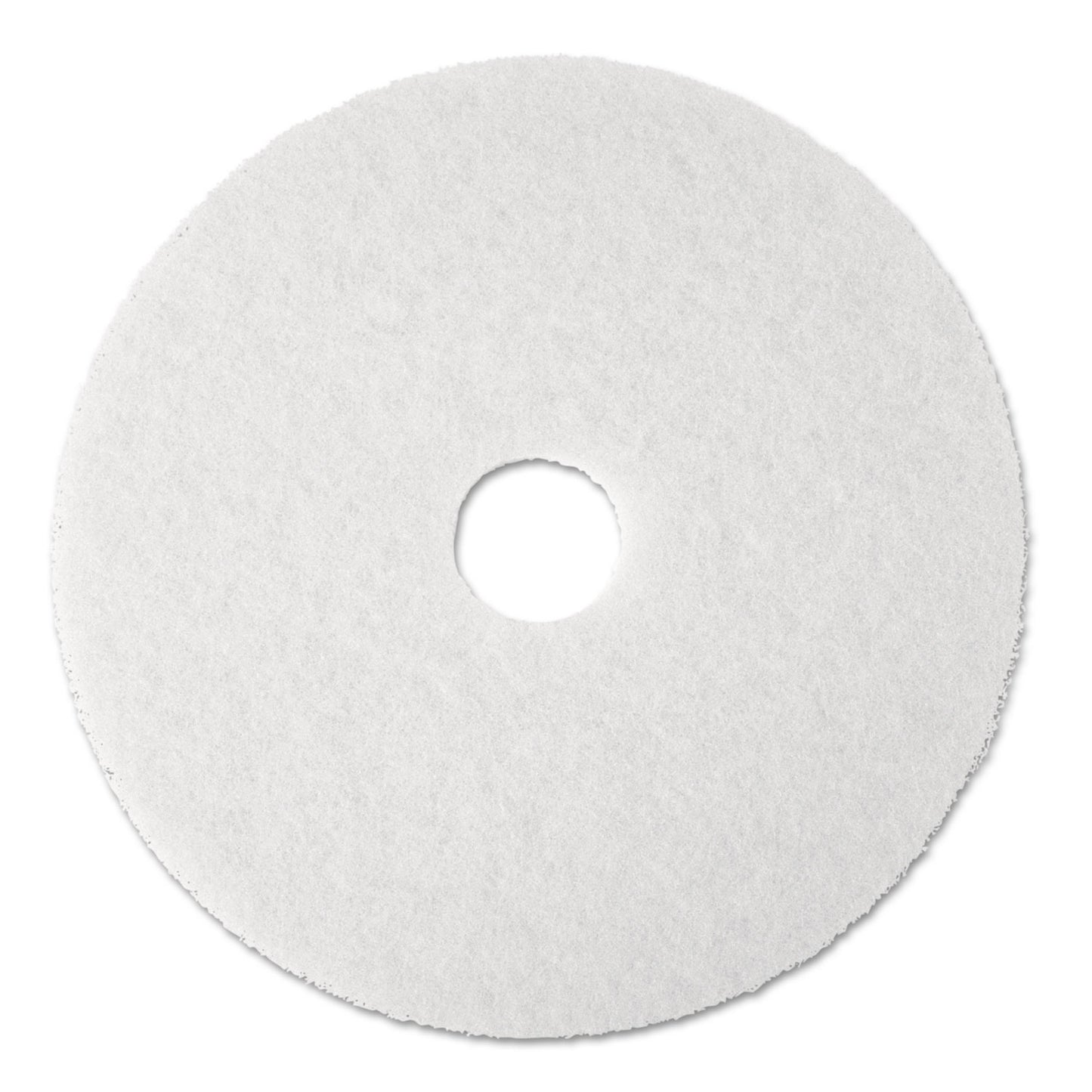 3M Low-Speed Super Polishing Floor Pads 4100, 19" Diameter, White, 5/Carton (MMM08483)
