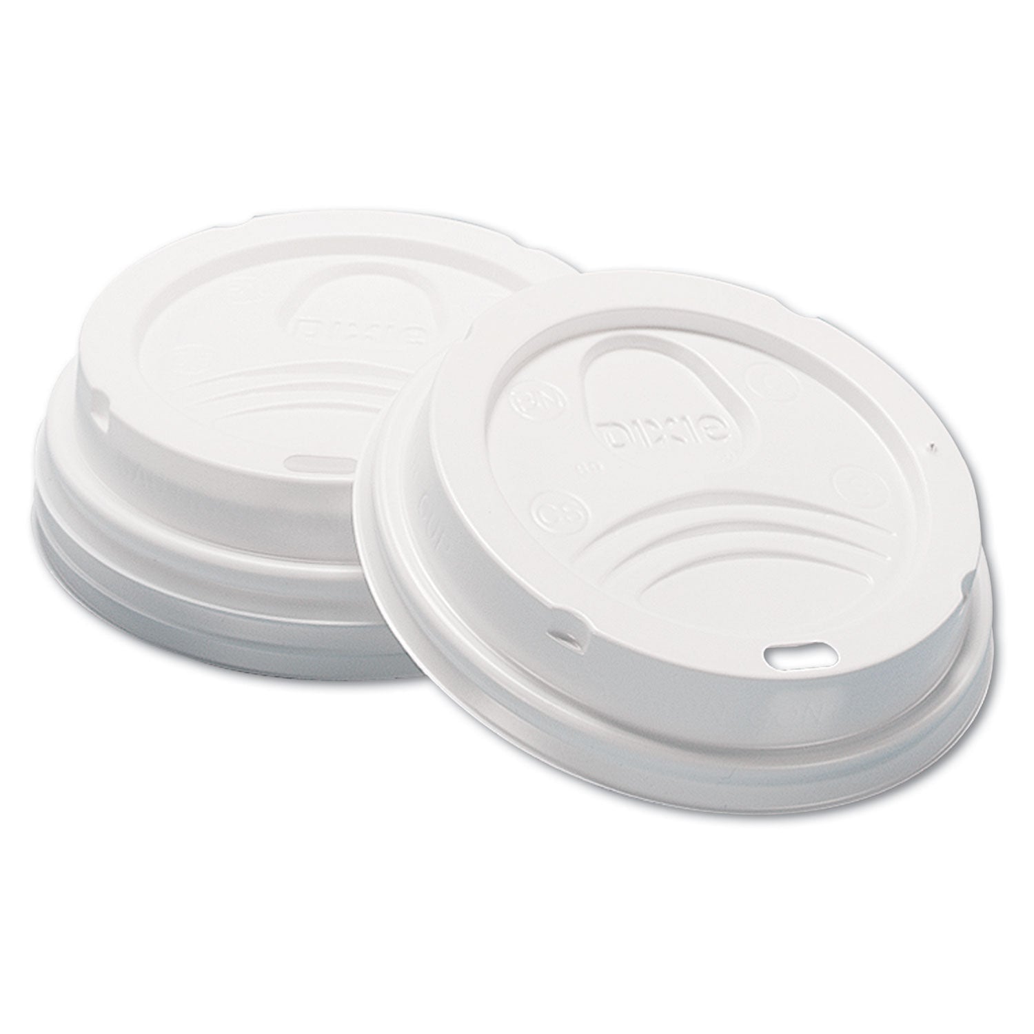 Dixie Dome Hot Drink Lids, Fits 8 oz Cups, White, 100/Sleeve, 10 Sleeves/Carton (DXED9538)